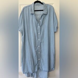 Light Blue Denim Shirt Dress